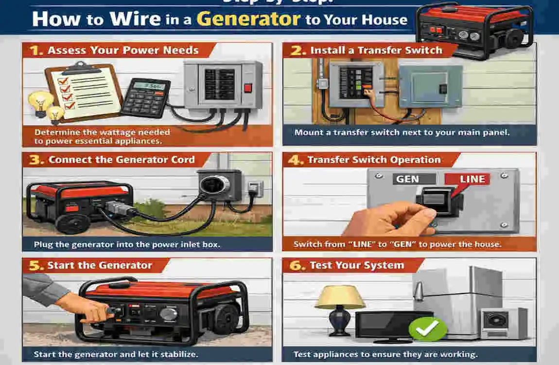 how to wire in a generator to your house