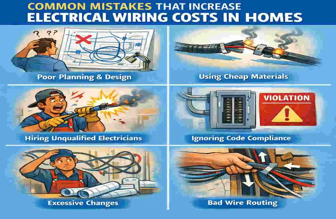 Electrical wiring cost per square foot in house