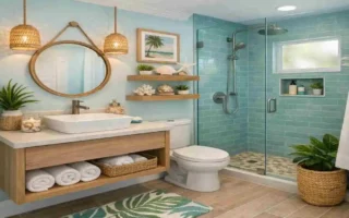 bathroom design for small space in Florida house