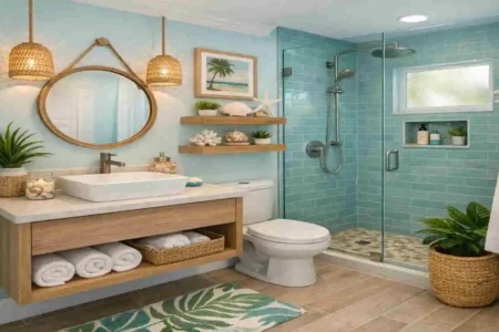 bathroom design for small space in Florida house