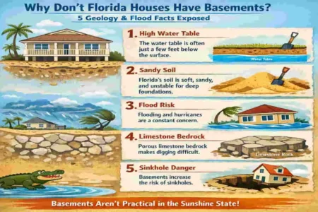 why don't houses in florida have basements