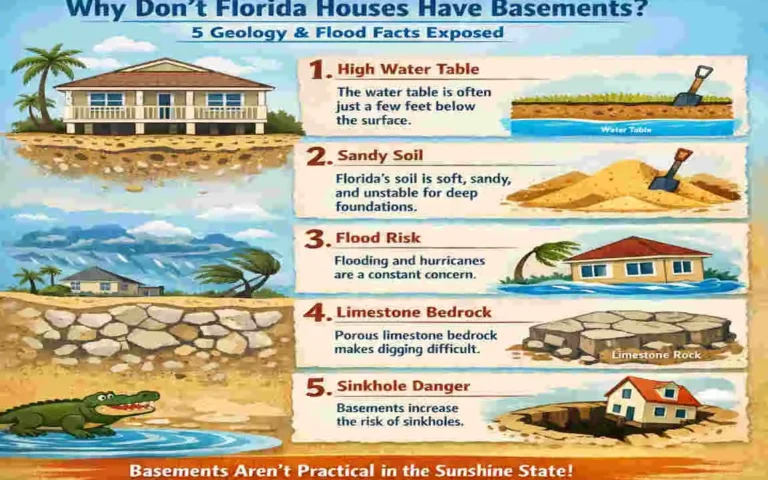 why don't houses in florida have basements