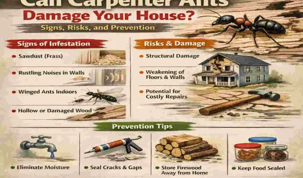 can carpenter ants damage your house