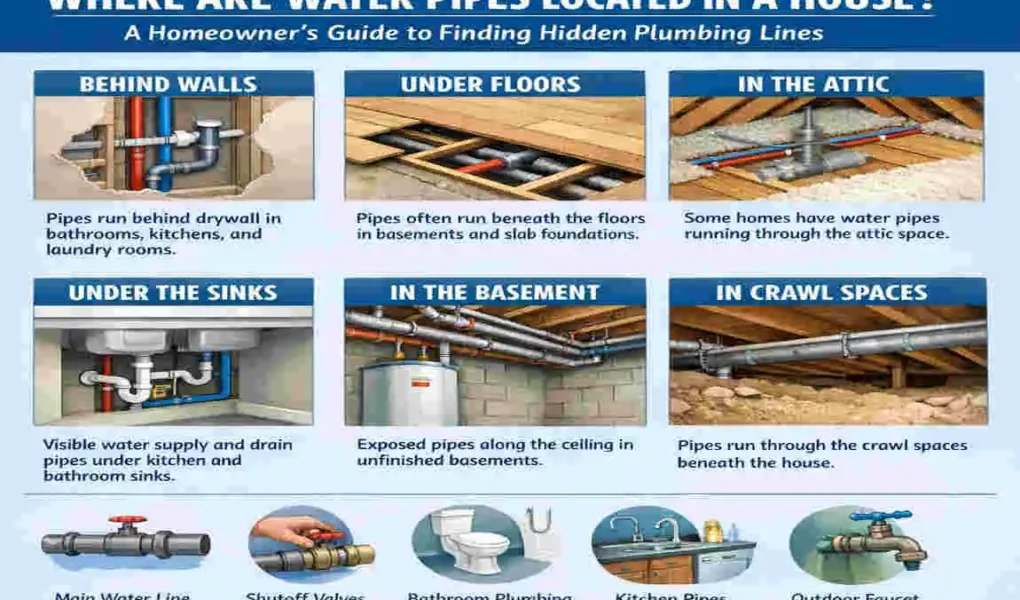 Where Are Water Pipes Located in a House