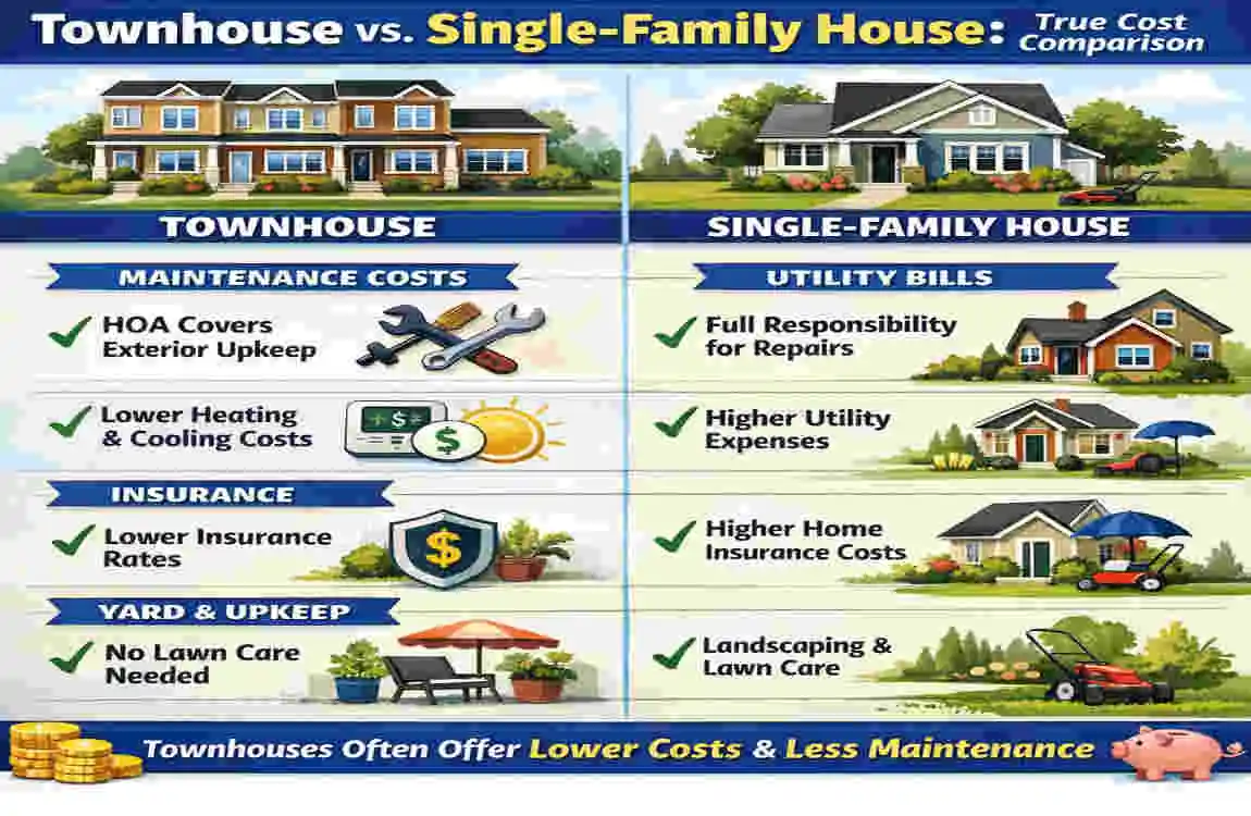 are townhouses cheaper than houses