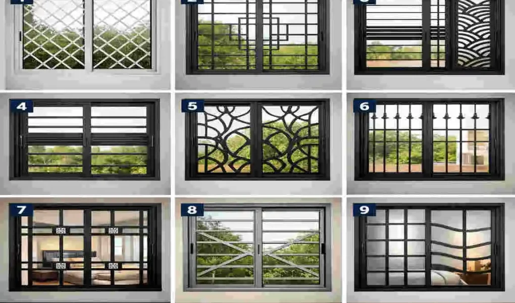 sliding window grill design for home