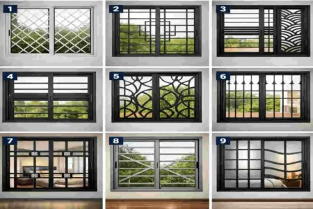 sliding window grill design for home