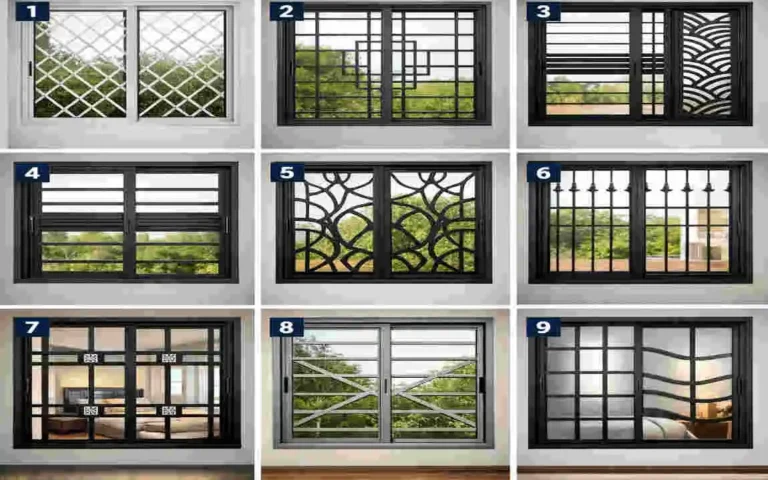 sliding window grill design for home