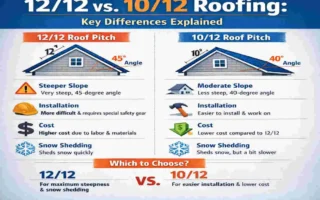 what is the difference between 12 12 and 10 12 house pitch roofing?