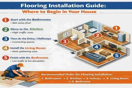 Where to Start Flooring in a House