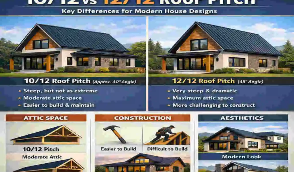 10/12 vs 12/12 Roof Pitch: