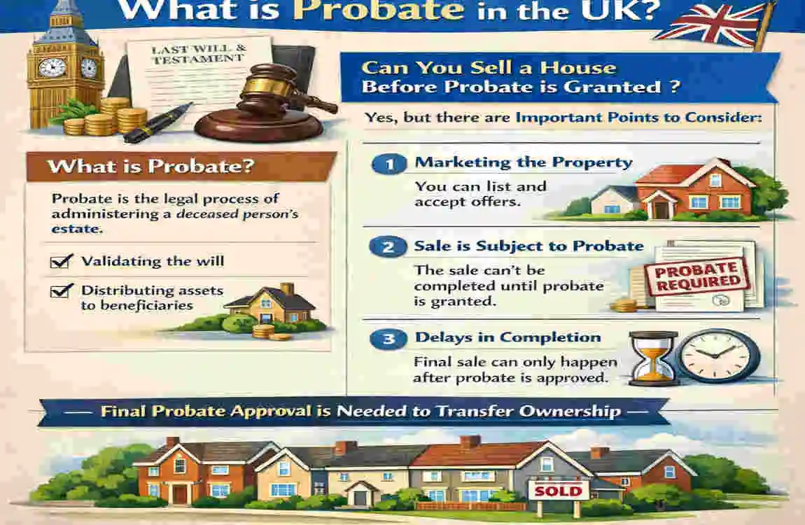 can a house be sold before probate is granted uk