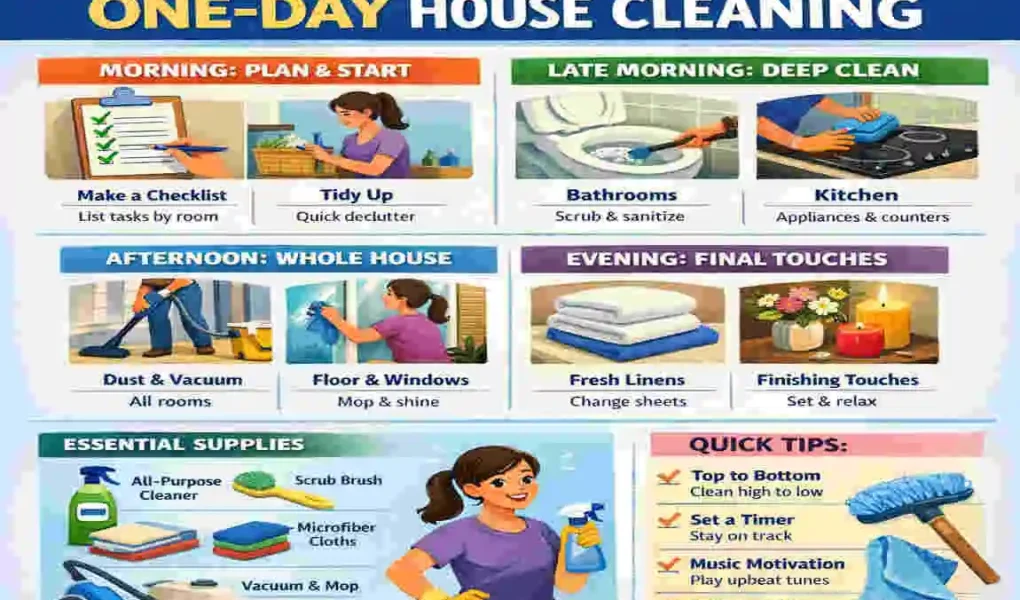 1-Day House Cleaning Guide