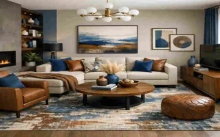 Modern Blue and Brown Living Room Ideas
