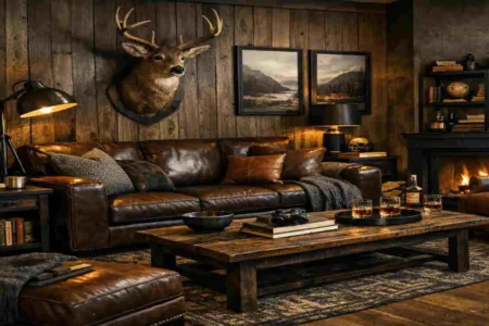 cozy masculine living room