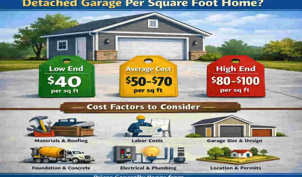 Detached Garage Costs Per Sq Ft