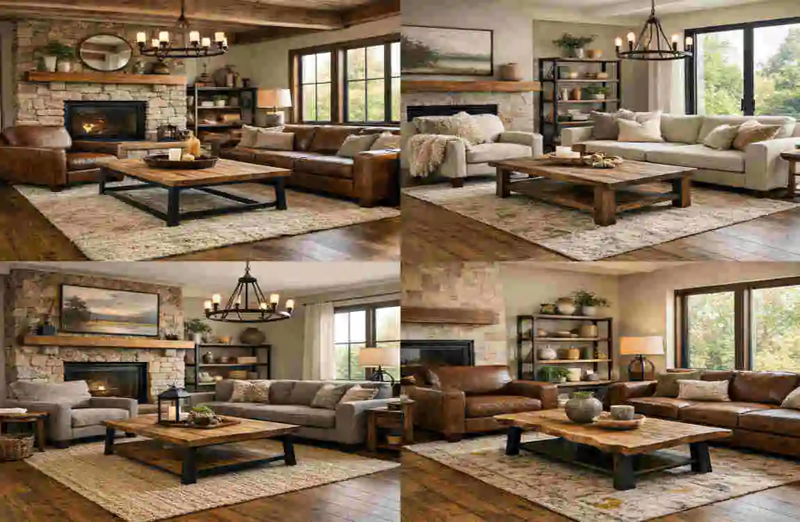 Modern Rustic Living Room Furniture Sets