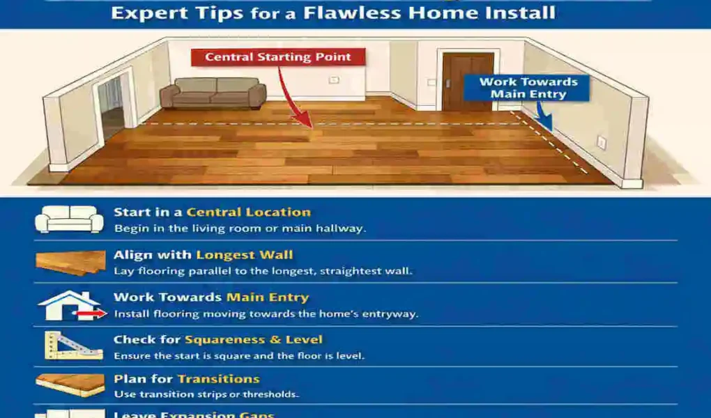 Where to Start Flooring in a House