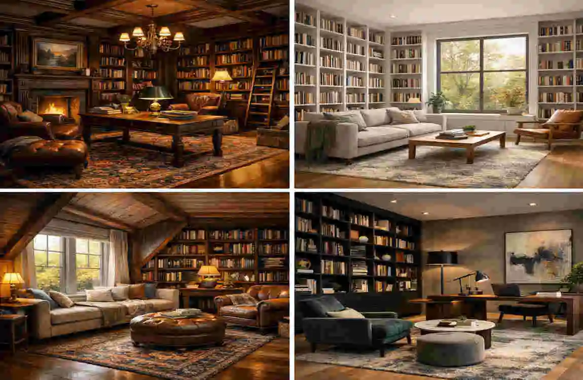 Study Home Library Cozy Interior Designs