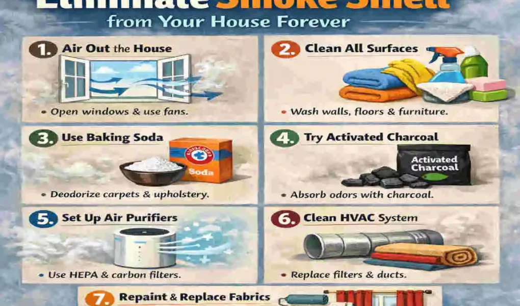 can smoke smell be removed from house