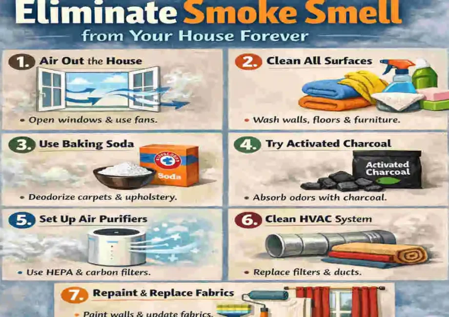can smoke smell be removed from house