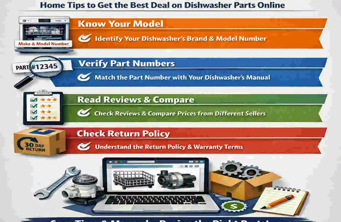 Home Tips to Get the Best Deal on Dishwasher Parts Online