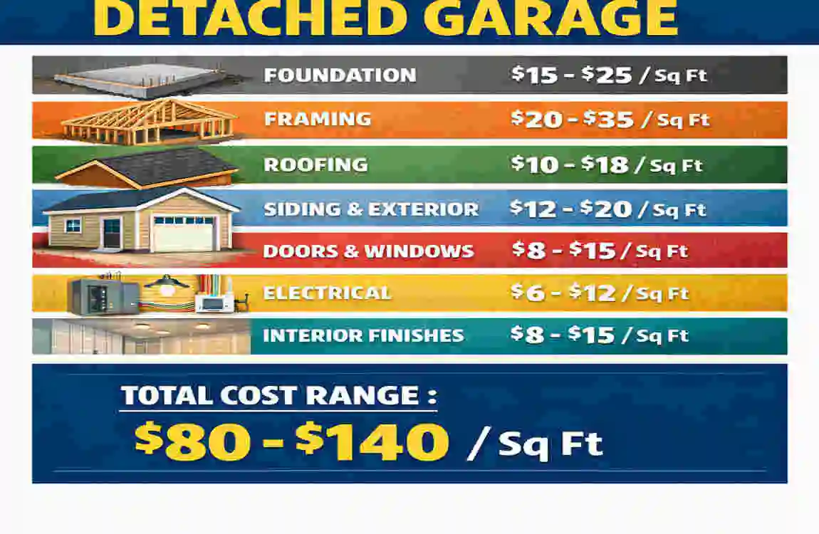 Detached Garage Costs Per Sq Ft