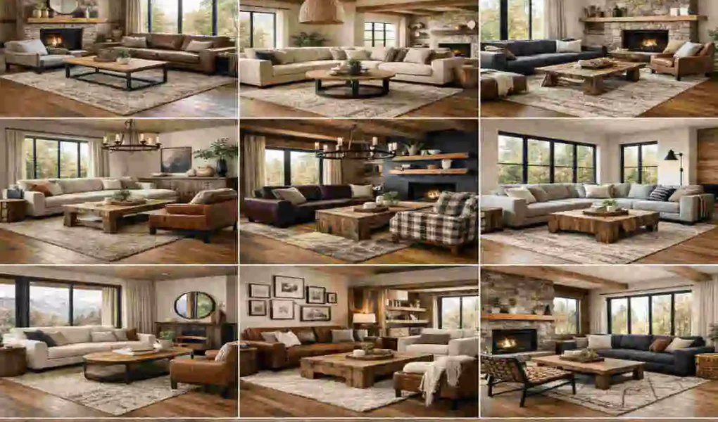 Modern Rustic Living Room Furniture Sets