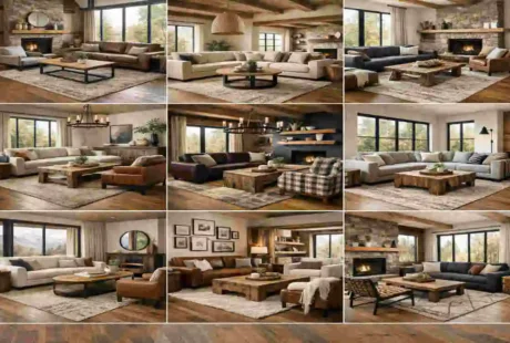 Modern Rustic Living Room Furniture Sets