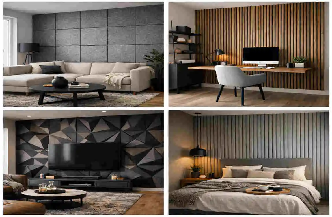 Modern home spaces achieve style and function with acoustic wall panels