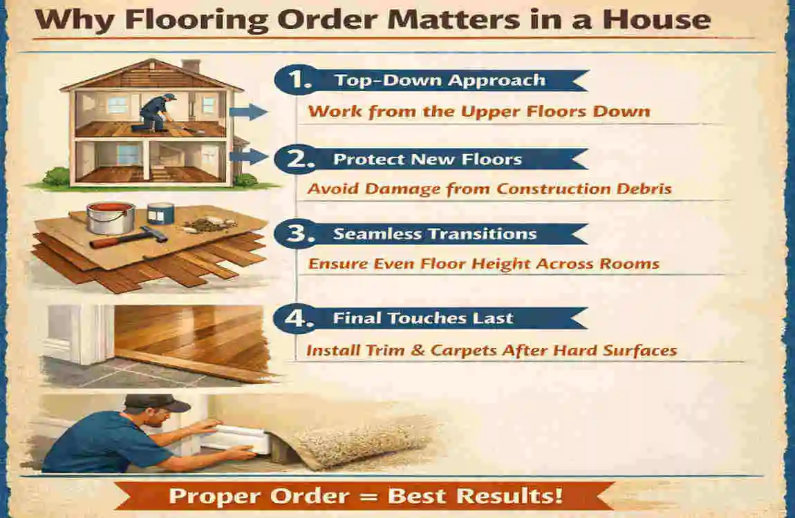 Where to Start Flooring in a House