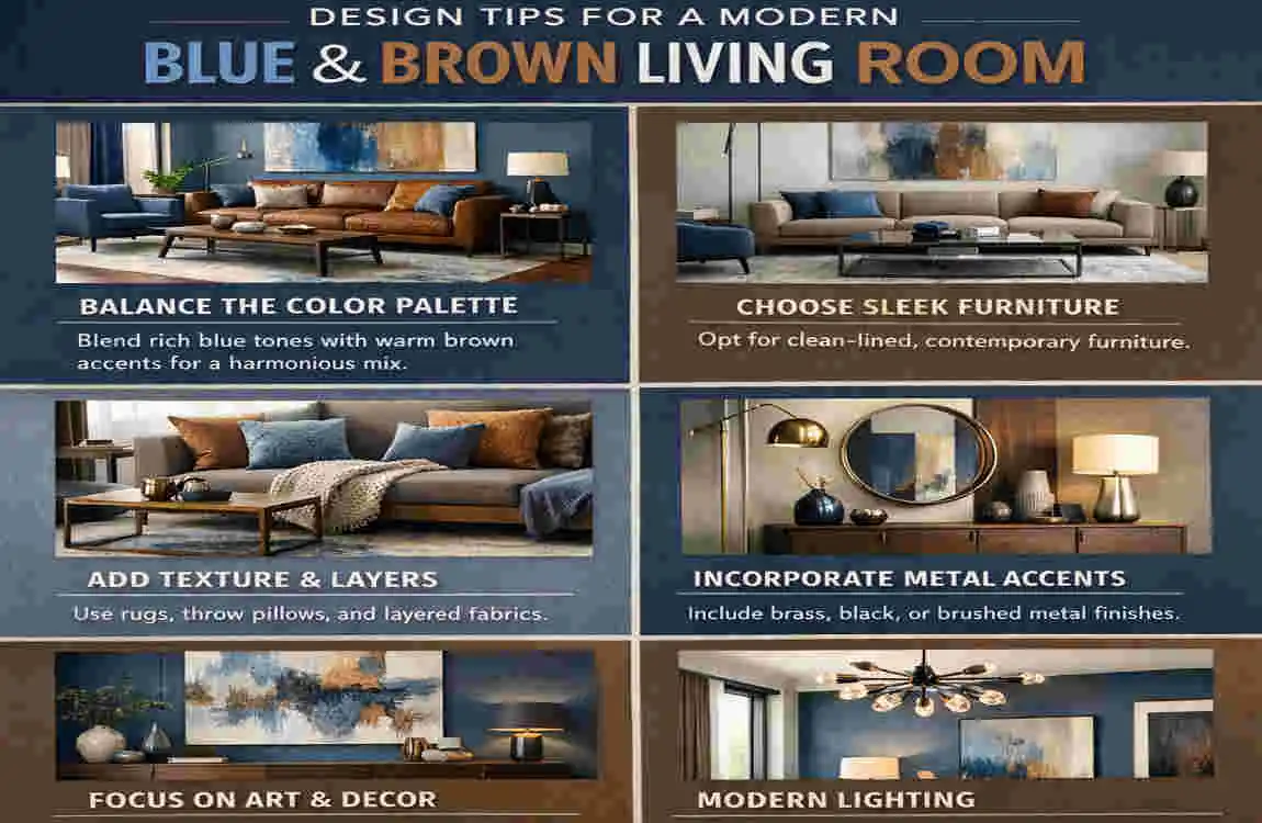 Modern Blue and Brown Living Room Ideas