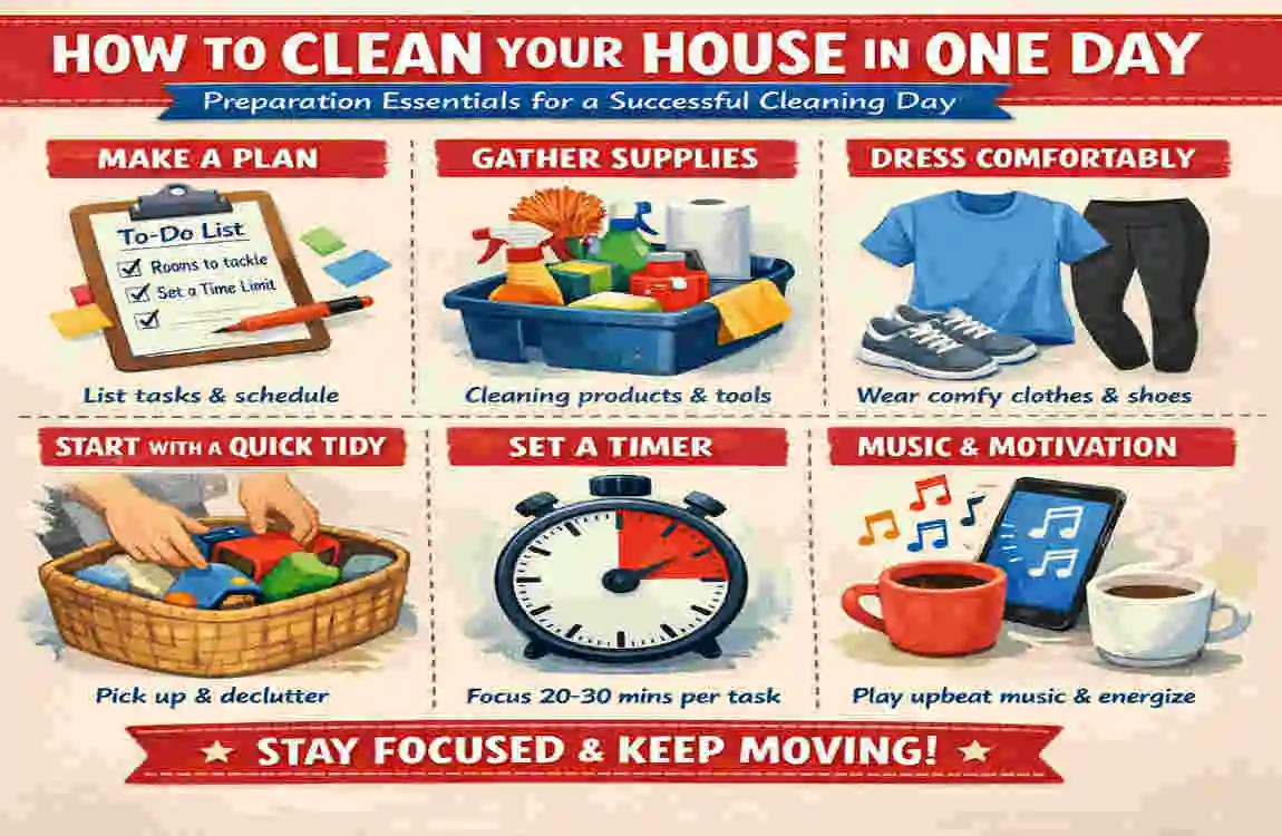 1-Day House Cleaning Guide
