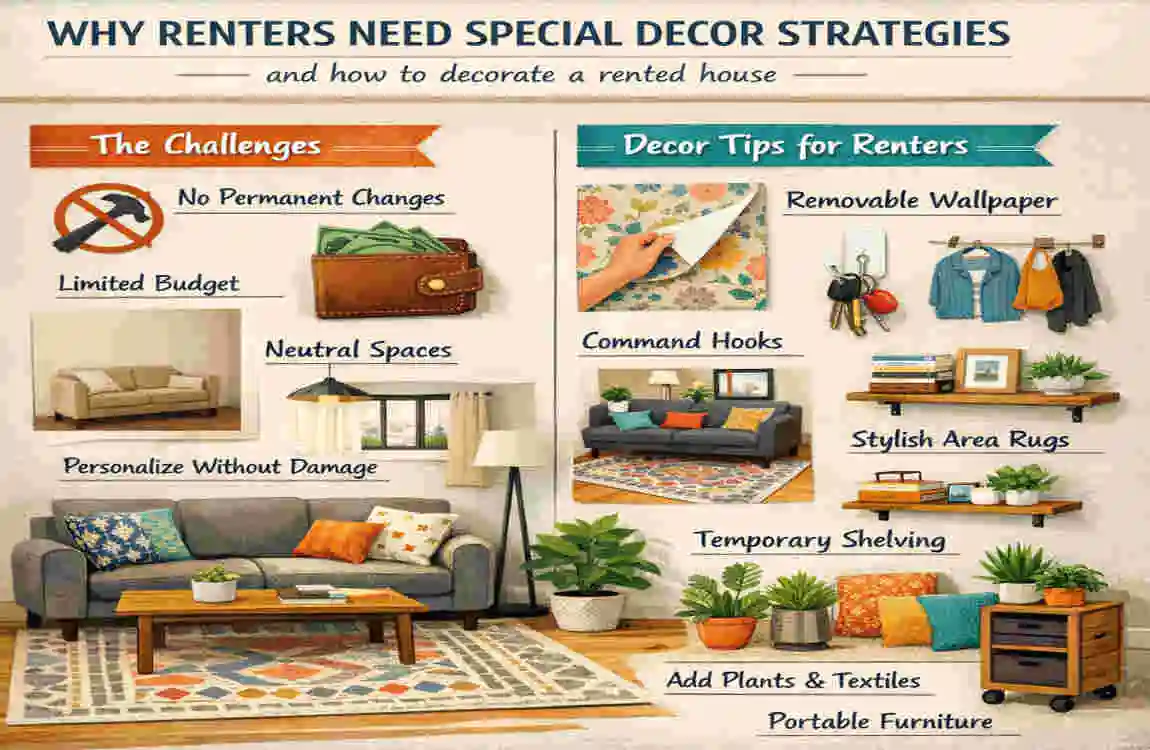 how to decorate a rented house