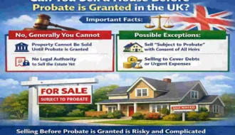 can a house be sold before probate is granted uk