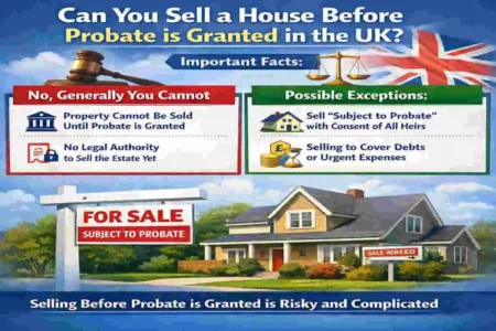 can a house be sold before probate is granted uk