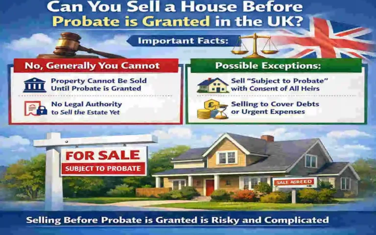 can a house be sold before probate is granted uk