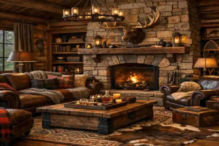 cozy masculine living room