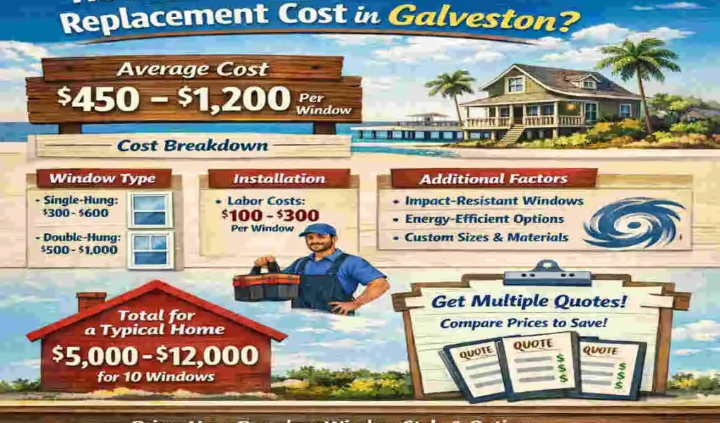 Window Replacement for House in Galveston TX