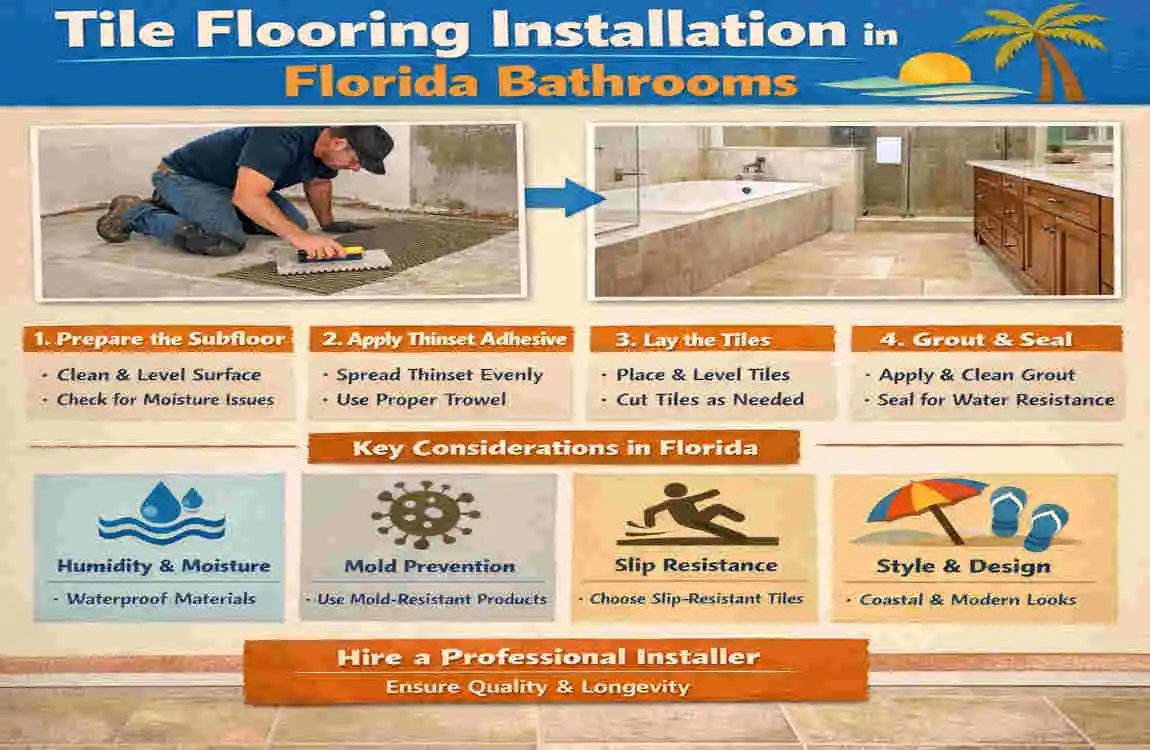 how to install tile flooring on bathroom in florida
