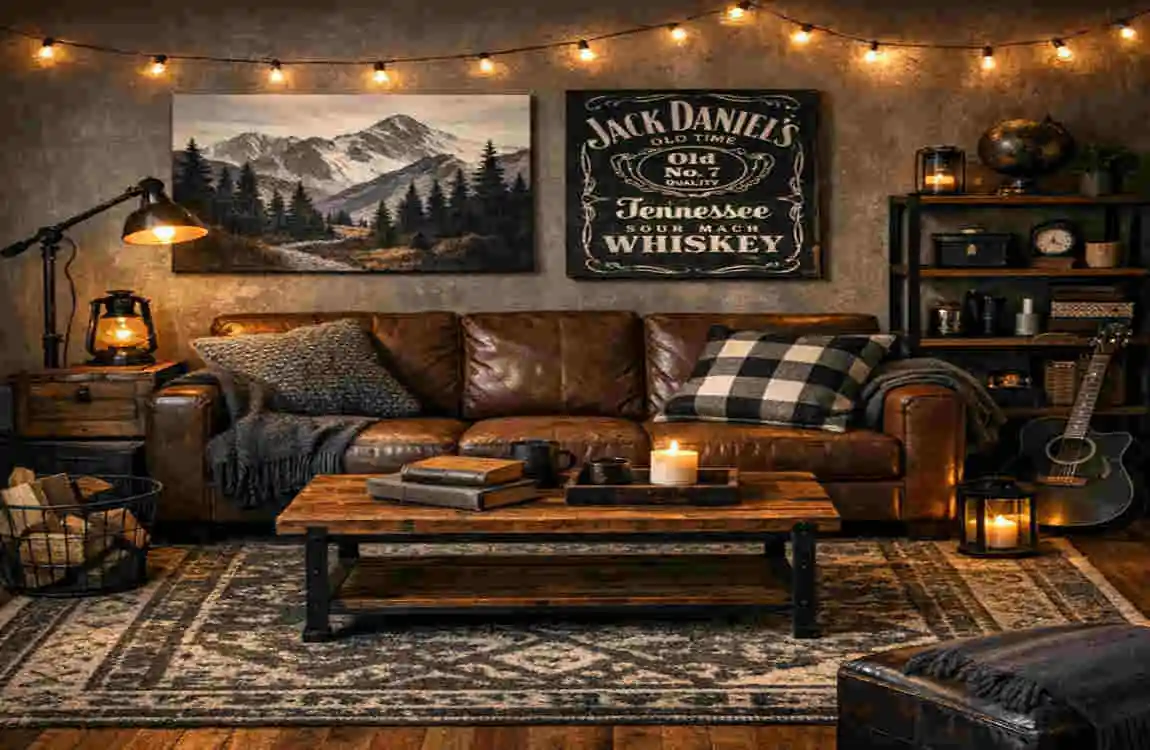 cozy masculine living room