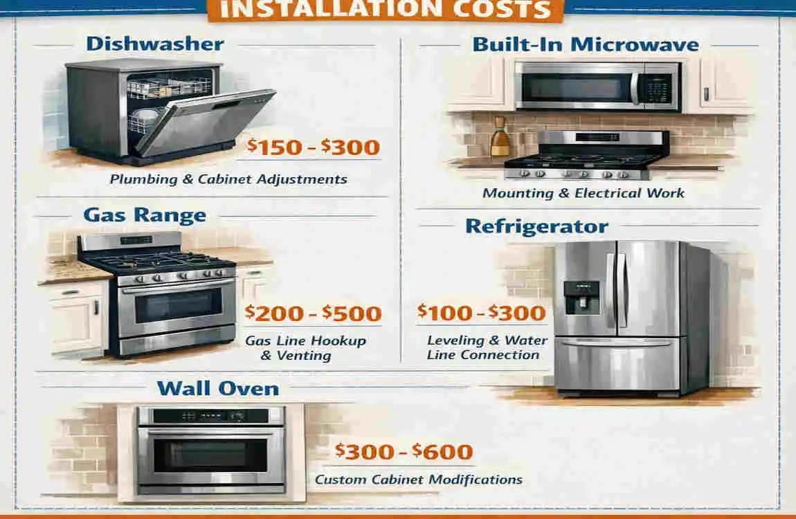 how much does it cost to install kitchen home appliances
