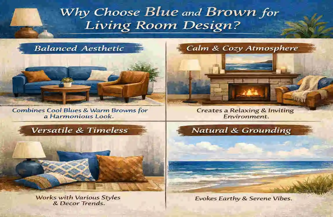 Modern Blue and Brown Living Room Ideas