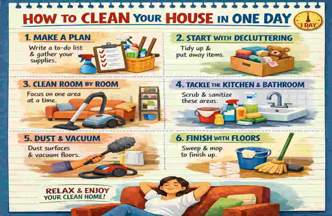 1-Day House Cleaning Guide