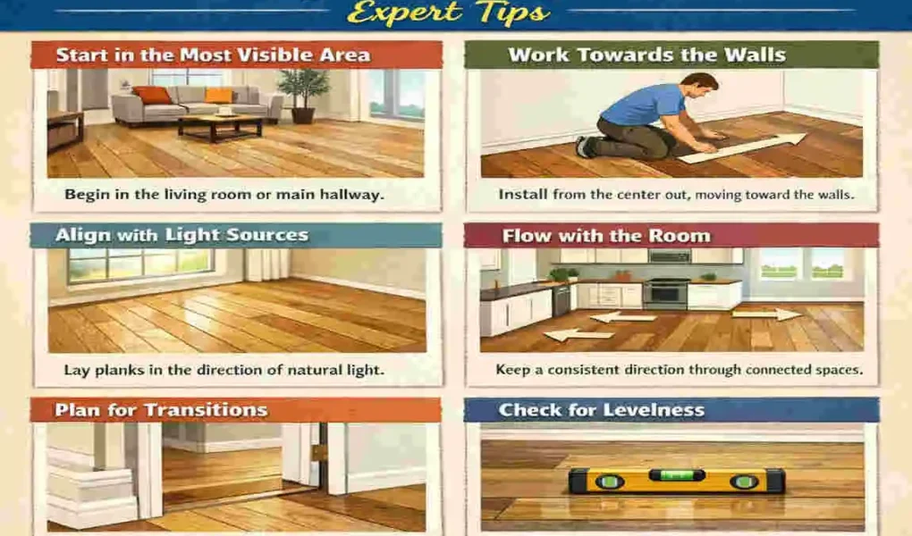 Where to Start Flooring in a House