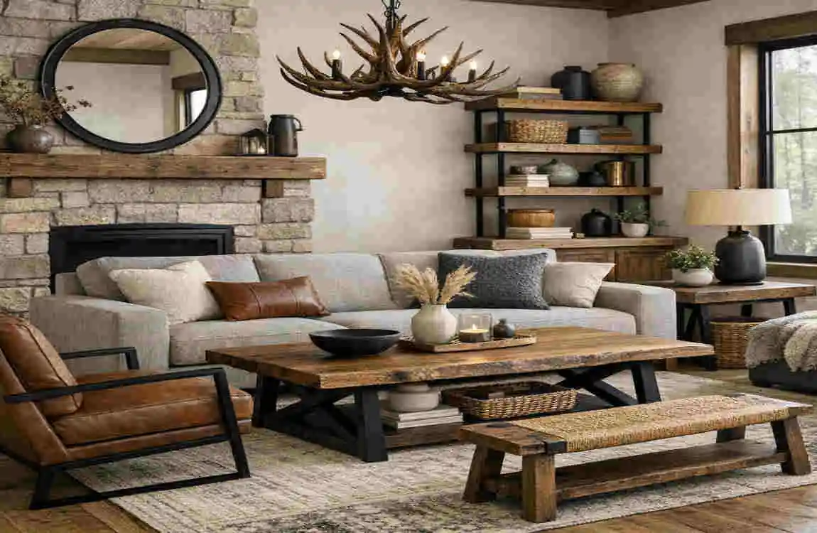 Modern Rustic Living Room Furniture Sets
