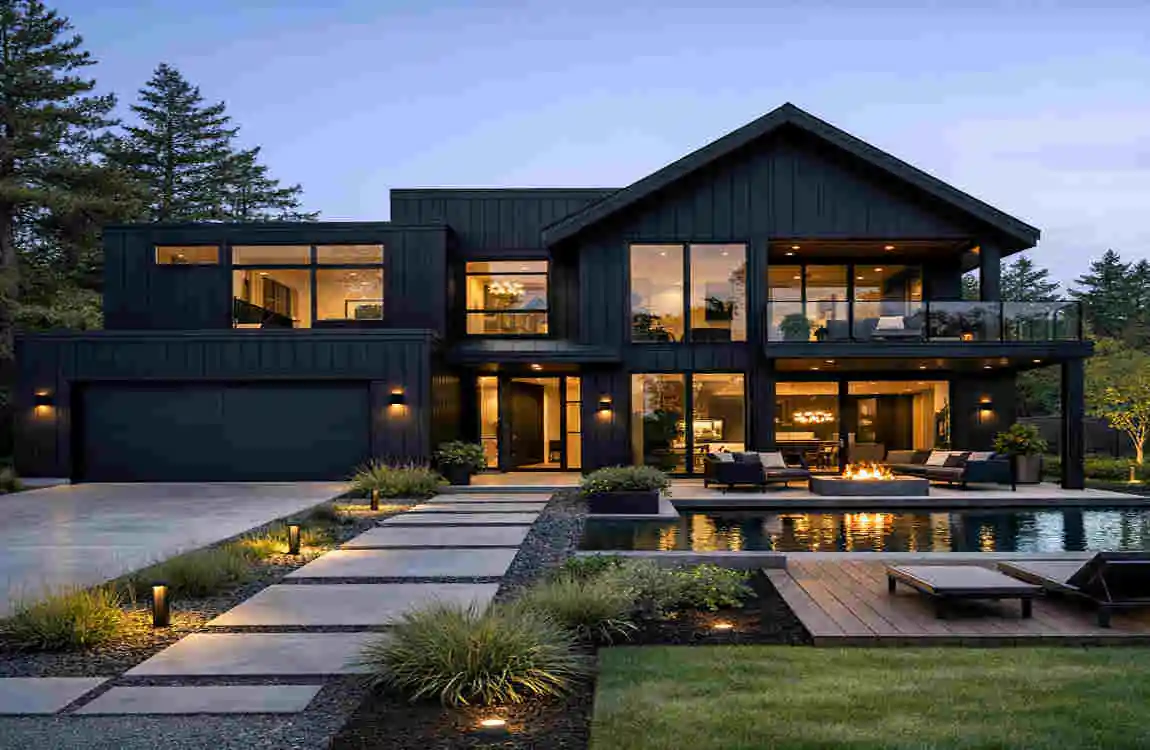 Modern Black Home