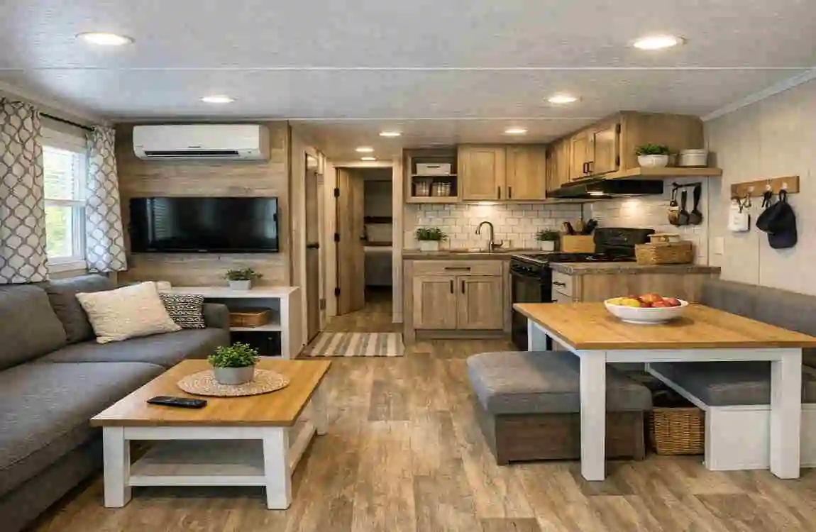 modern mobile home interior design