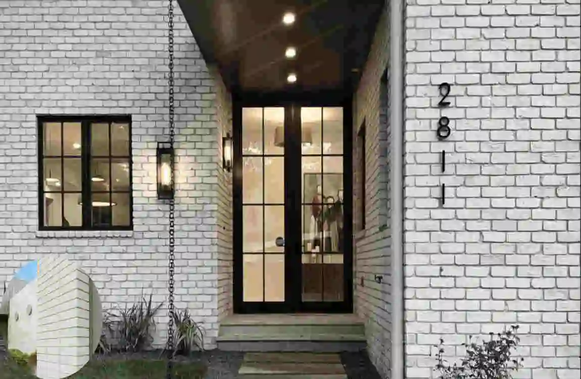 Modern White Brick Home