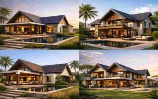 modern homes with pitched roofs